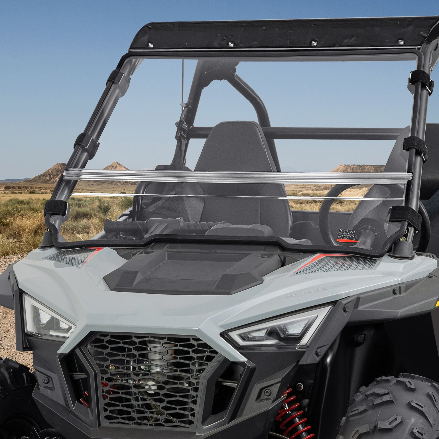 Photo of Kemimoto Fild up Windshield for Polaris RZR 200 2022-2024 by Kemimoto - Premium for UTVs / Side by Sides