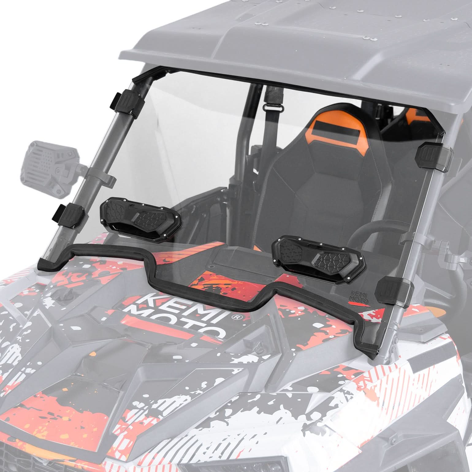 Photo of UTV Vent Windshield for Polaris RZR XP 1000 / XP 4 1000 / XP Turbo / XP 4 Turbo by Kemimoto - Premium for UTVs / Side by Sides