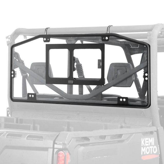 Photo of Glass Rear Windshield with Sliding Window for Can-Am Defender & Defender Max HD5/HD8/HD10 (2016–2025) – 5MM DOT Laminated Safety Glass, Scratch-Resistant by Kemimoto - Premium for UTVs / Side by Sides