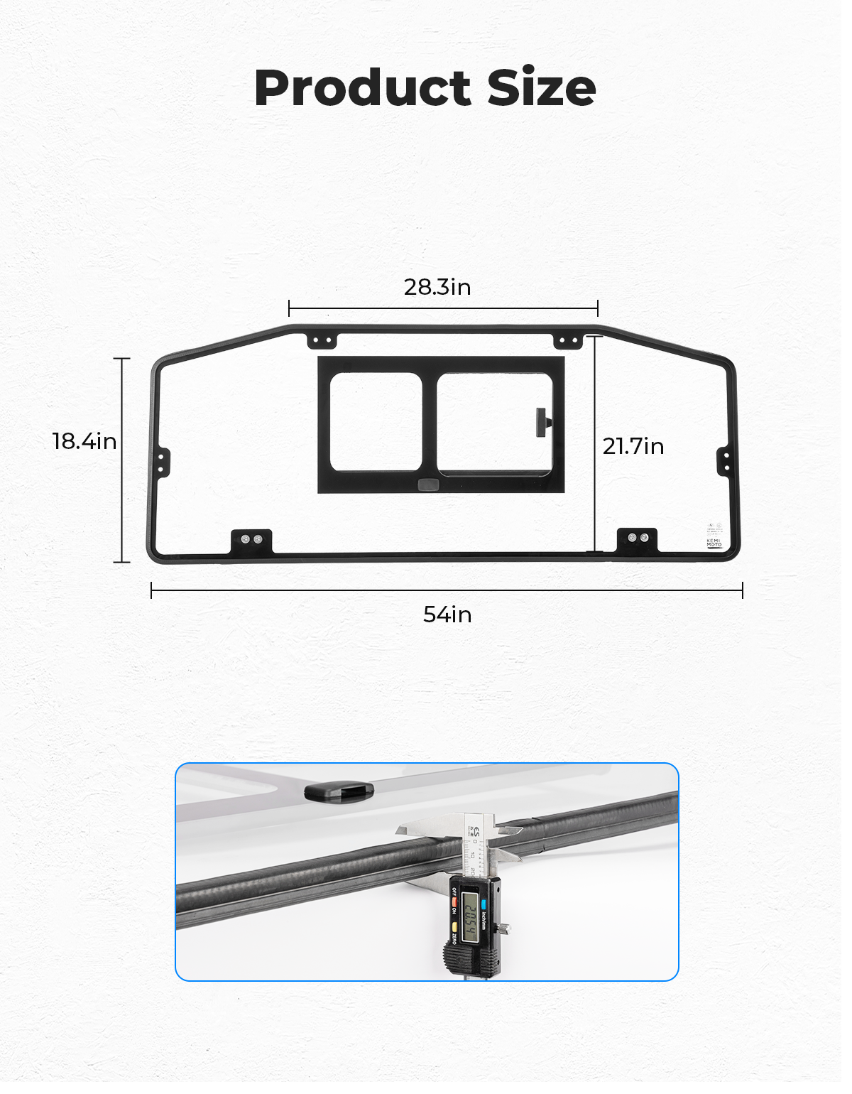 Photo of Glass Rear Windshield with Sliding Window for Can-Am Defender & Defender Max HD5/HD8/HD10 (2016–2025) – 5MM DOT Laminated Safety Glass, Scratch-Resistant by Kemimoto - Premium for UTVs / Side by Sides