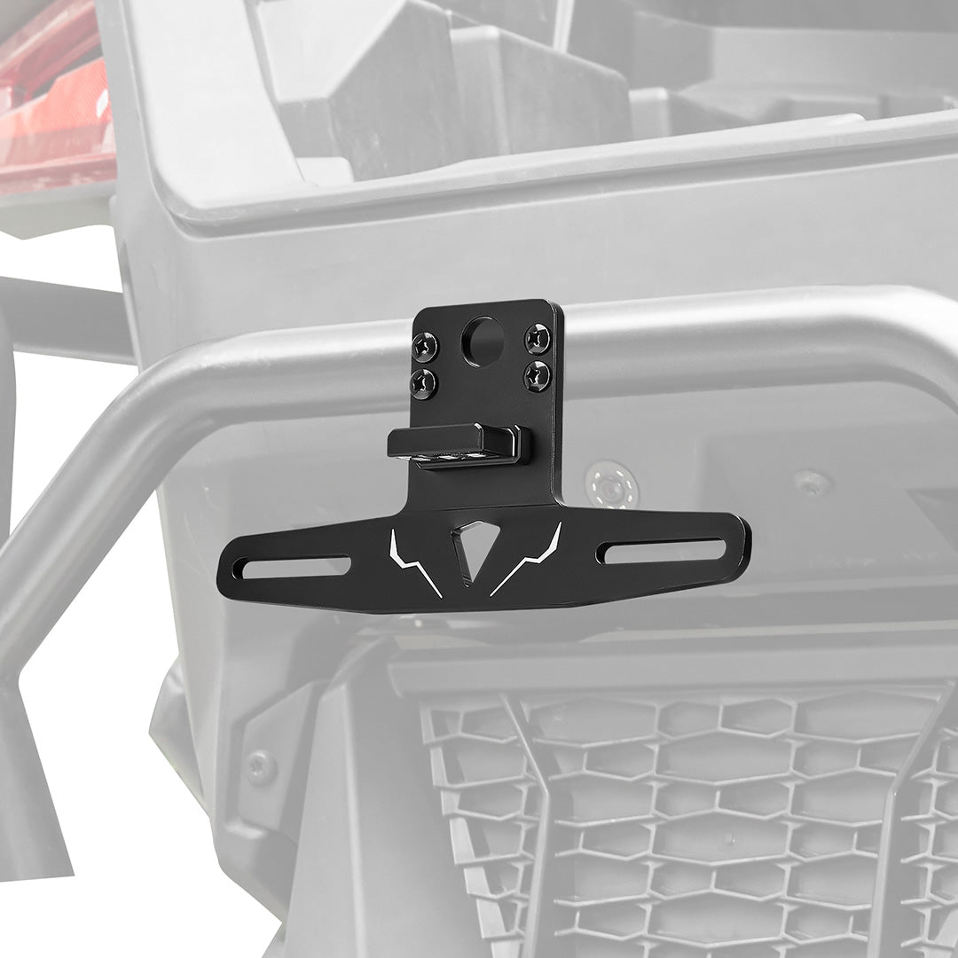 Photo of Universal 12V Lighted License Plate Holder for Can Am X3 / Polaris RZR by Kemimoto - Premium for UTVs / Side by Sides