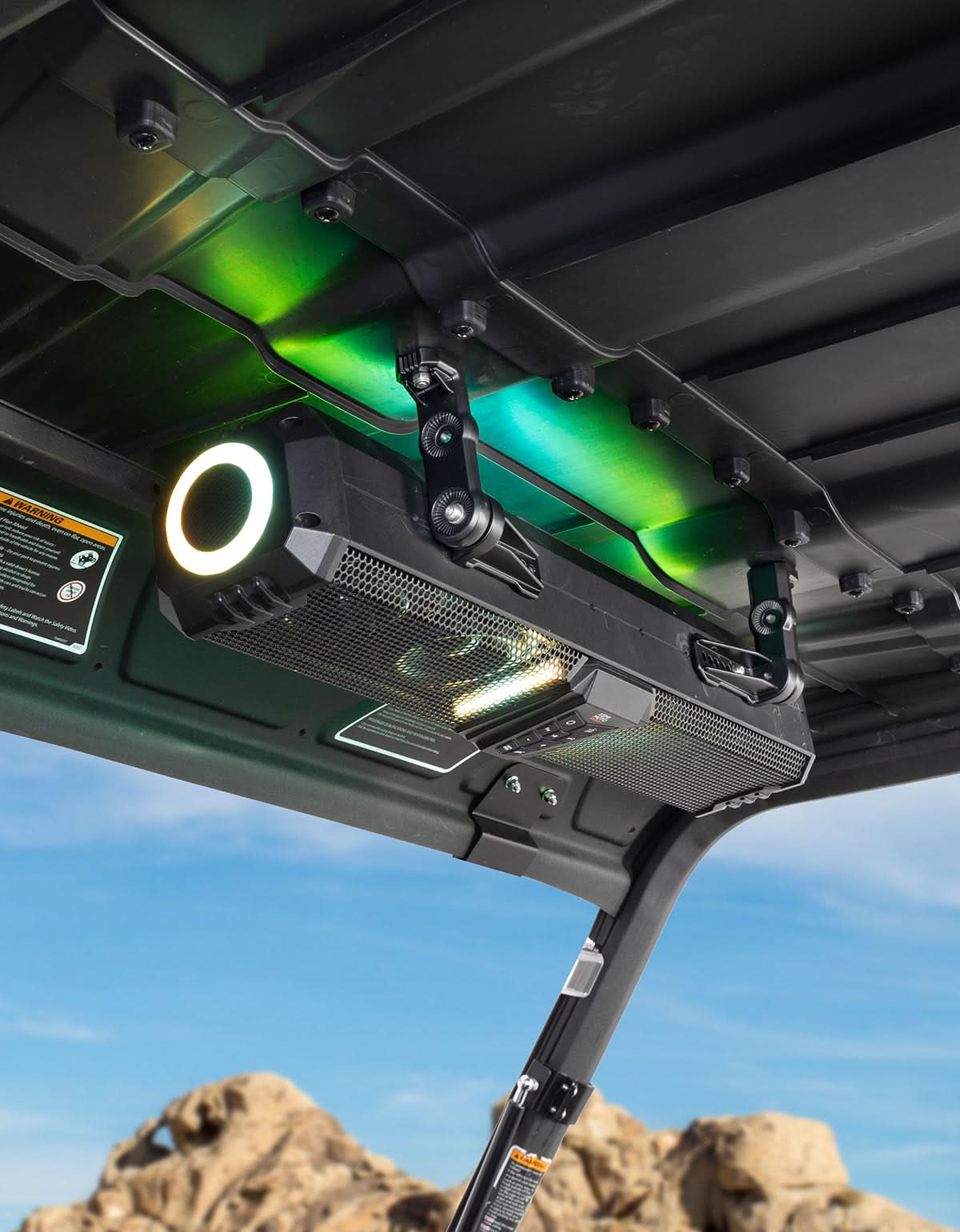 Photo of Midnight Soundbar Bracket for ATV UTV Golf Cart Marine Boat by Kemimoto - Premium for UTVs / Side by Sides