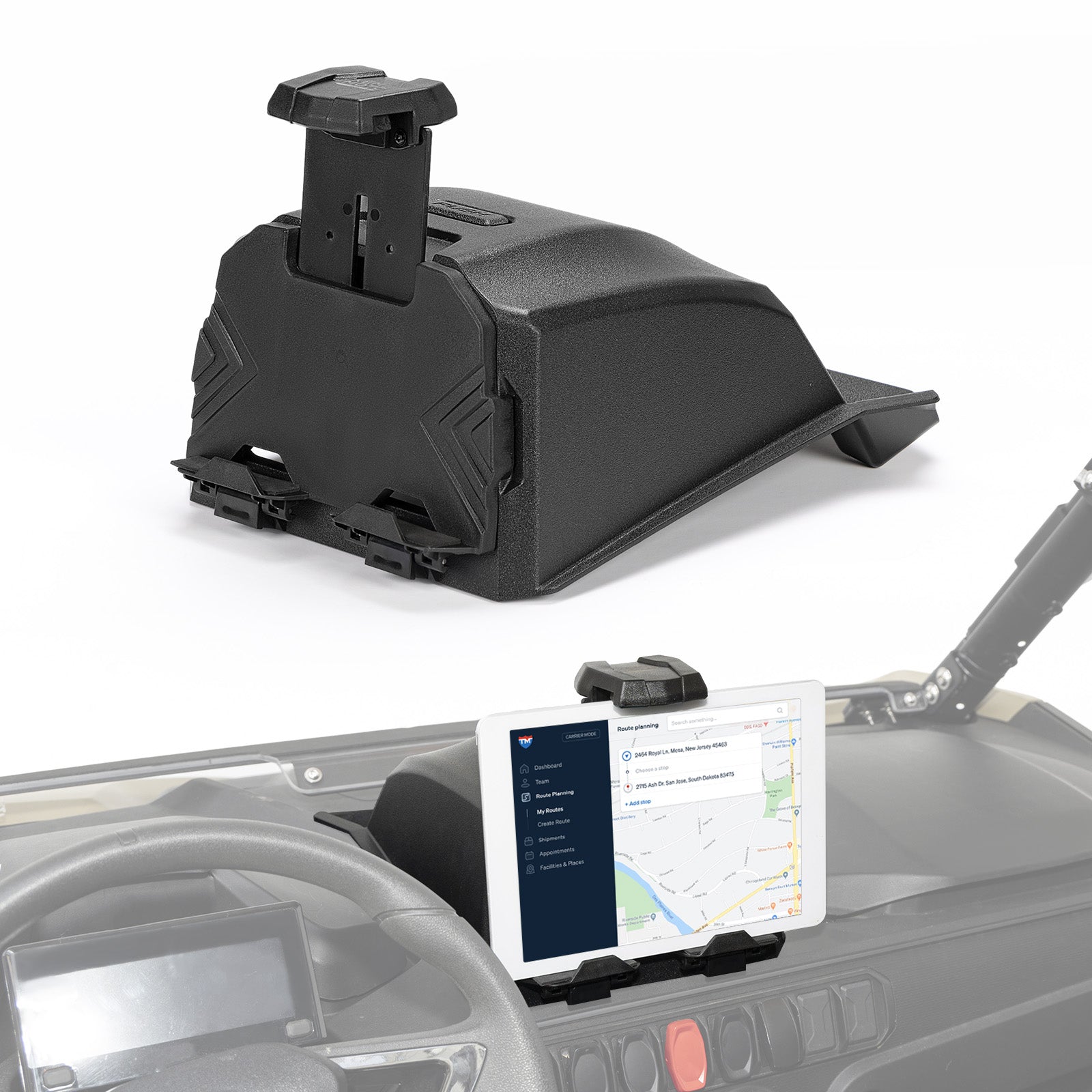 Photo of Tablet Holder for 2023+ CFMOTO ZForce 950 | 800 Trail by Kemimoto - Premium for UTVs / Side by Sides