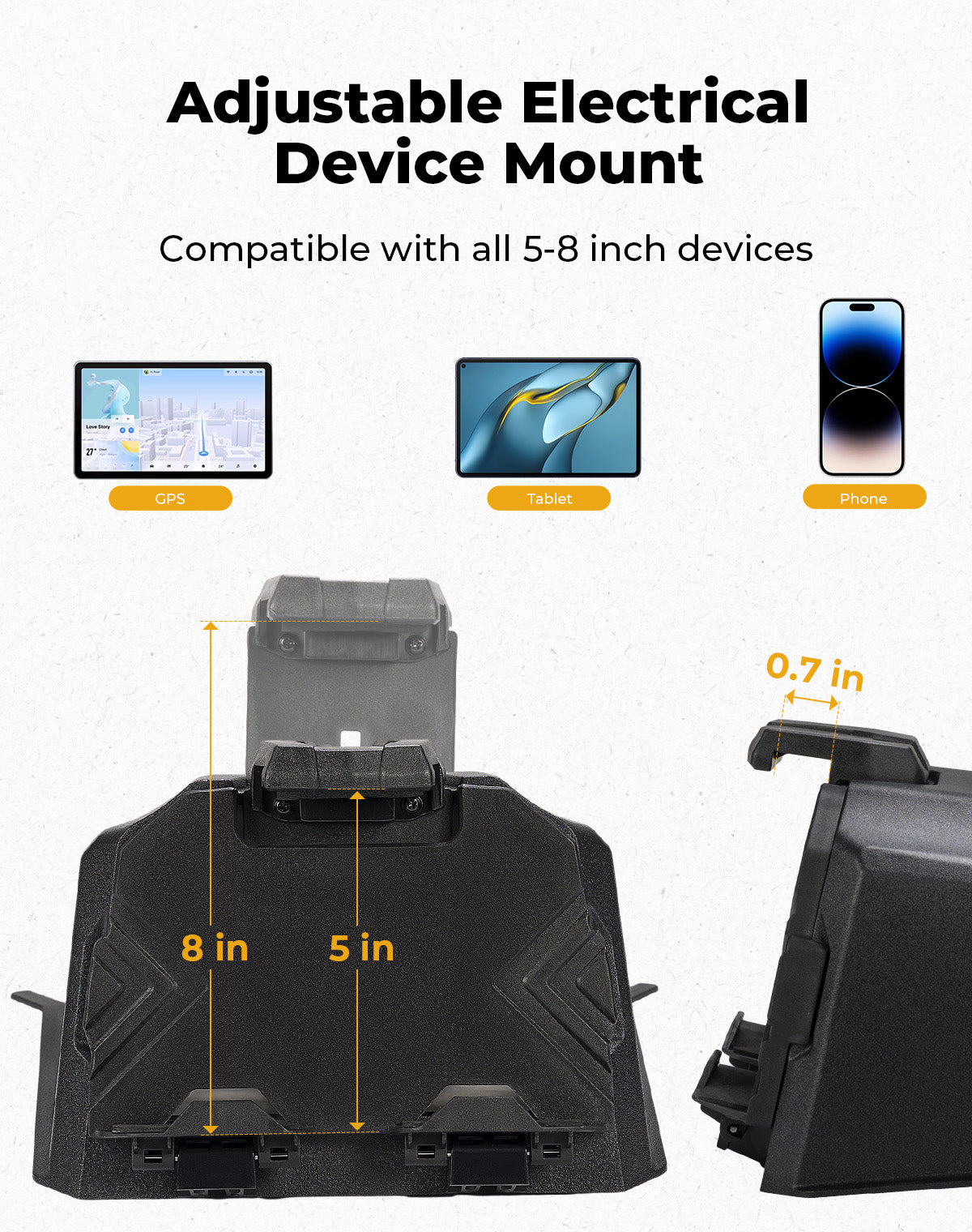 Photo of Tablet Holder for 2023+ CFMOTO ZForce 950 | 800 Trail by Kemimoto - Premium for UTVs / Side by Sides
