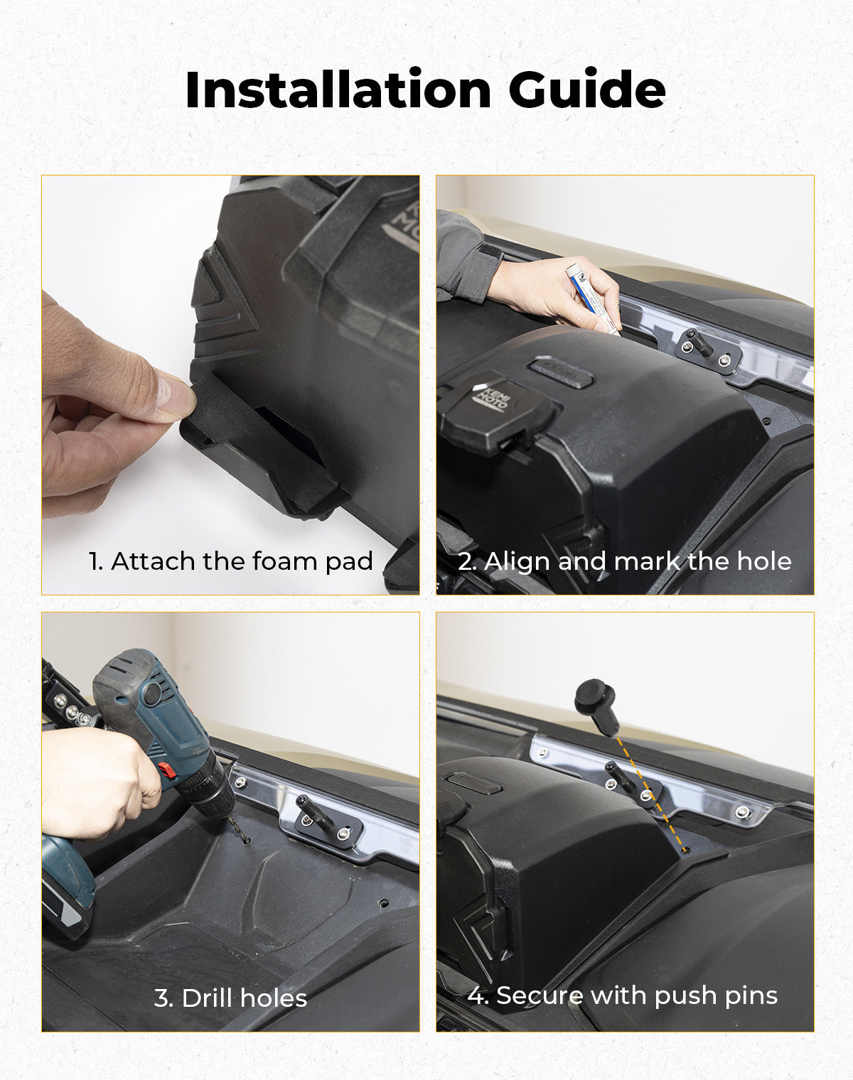 Photo of Tablet Holder for 2023+ CFMOTO ZForce 950 | 800 Trail by Kemimoto - Premium for UTVs / Side by Sides