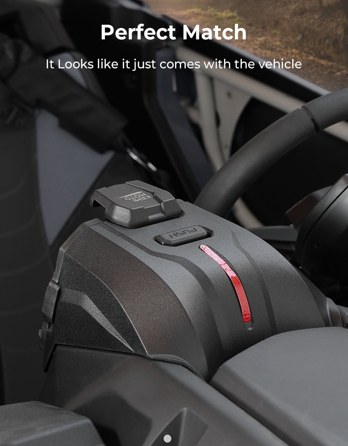 Photo of Upgraded Device Tablet Holder for Can-Am Maverick X3 / X3 MAX by Kemimoto - Premium for UTVs / Side by Sides