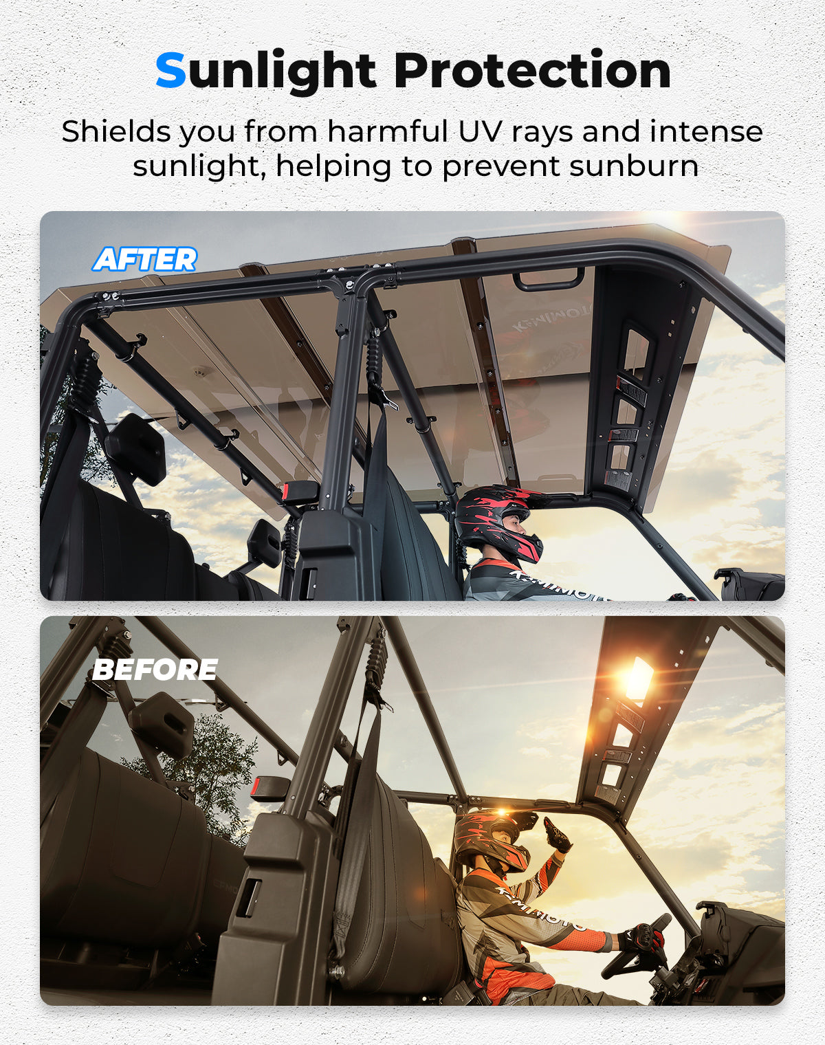 Photo of Hard Roof Top for CFMOTO UForce 1000XL 2022+ by Kemimoto - Premium for UTVs / Side by Sides