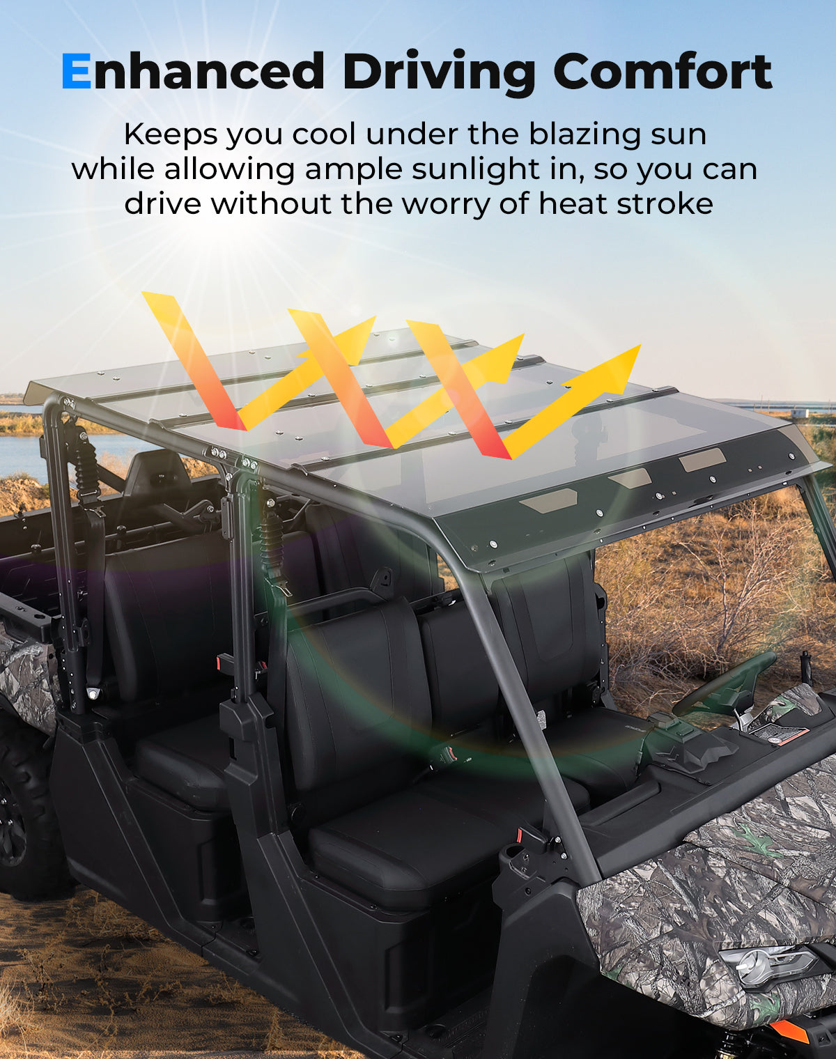 Photo of Hard Roof Top for CFMOTO UForce 1000XL 2022+ by Kemimoto - Premium for UTVs / Side by Sides