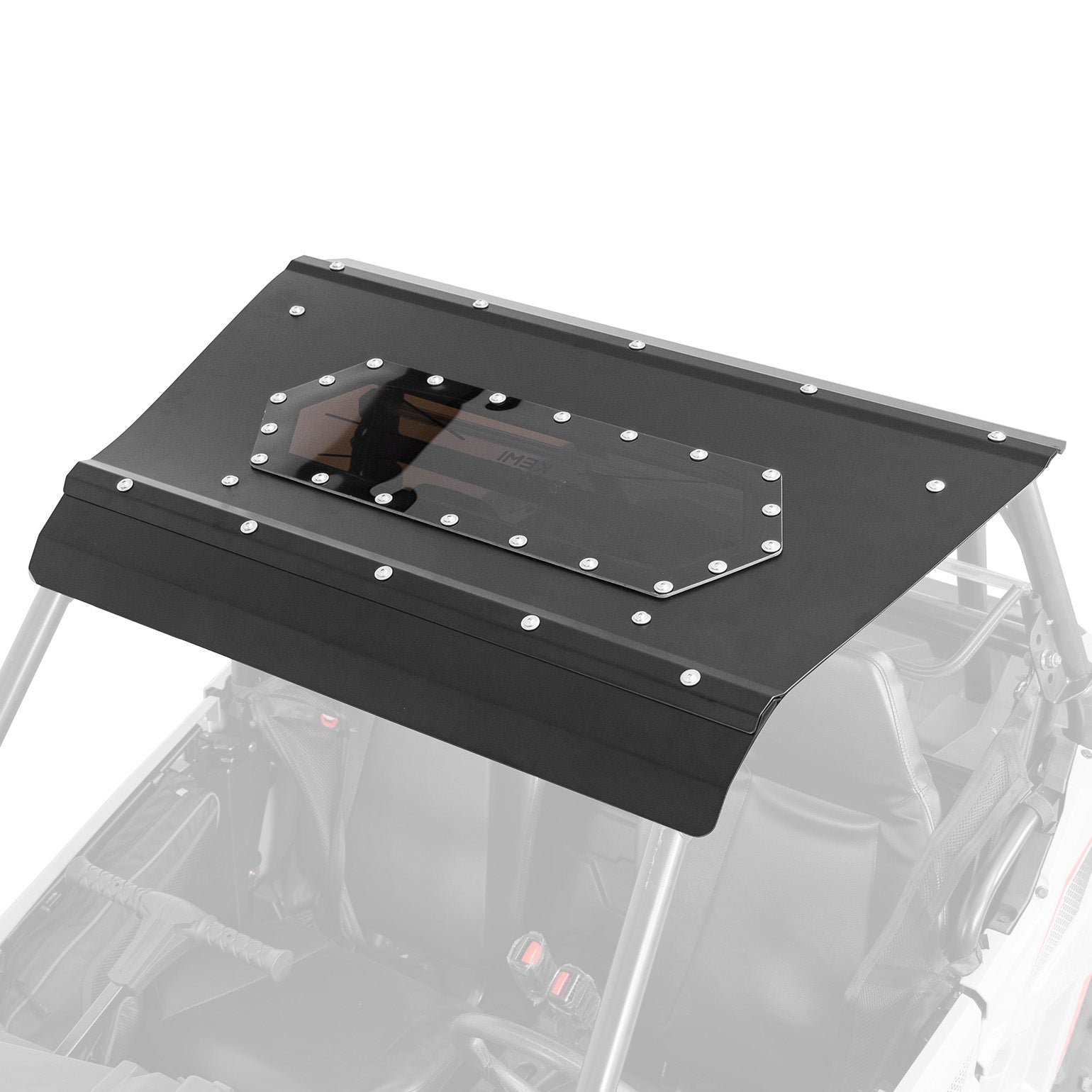 Photo of UTV Aluminum Roof with Fixed Sunroof for Polaris RZR 200 2022-2025 by Kemimoto - Premium for UTVs / Side by Sides