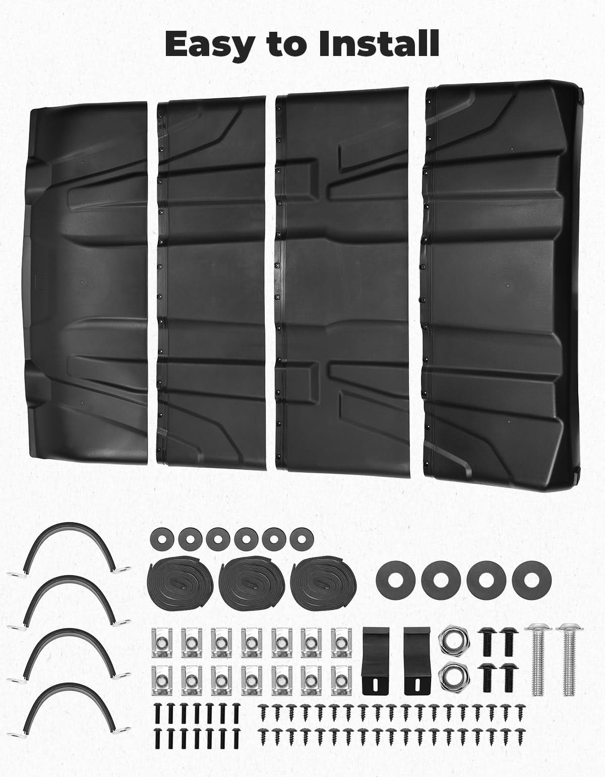 Photo of 4 Pieces Sport Hard Roof Top for Can-Am Defender Max by Kemimoto - Premium for UTVs / Side by Sides