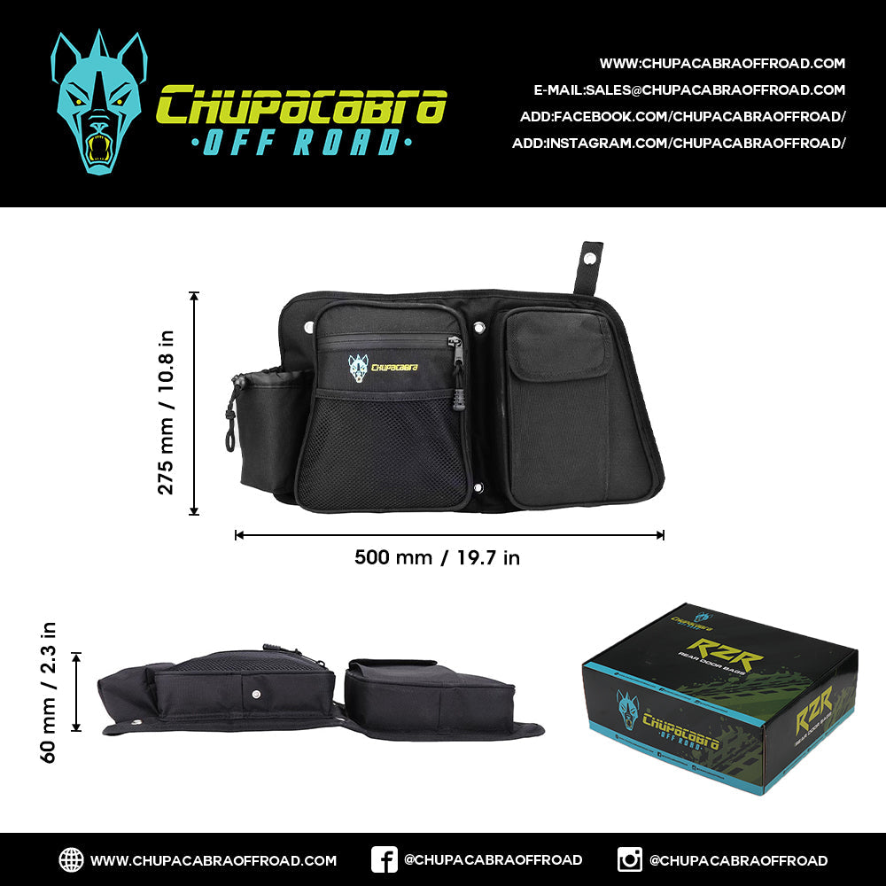 RZR Rear Door Bags - Weather-Resistant Storage + Easy Access (2014-2022)