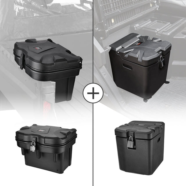 Photo of Kemimoto Cargo Storage Device Tool Box & Under Seat Storage Box for Polaris Ranger by Kemimoto - Premium for UTVs / Side by Sides