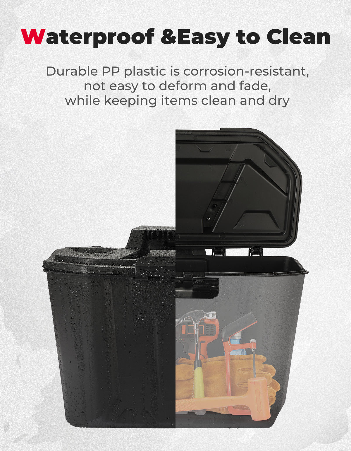 Photo of Removable Storage Bin / Box 14.7L for Can-Am Defender HD5|7|8|9|10 by Kemimoto - Premium for UTVs / Side by Sides
