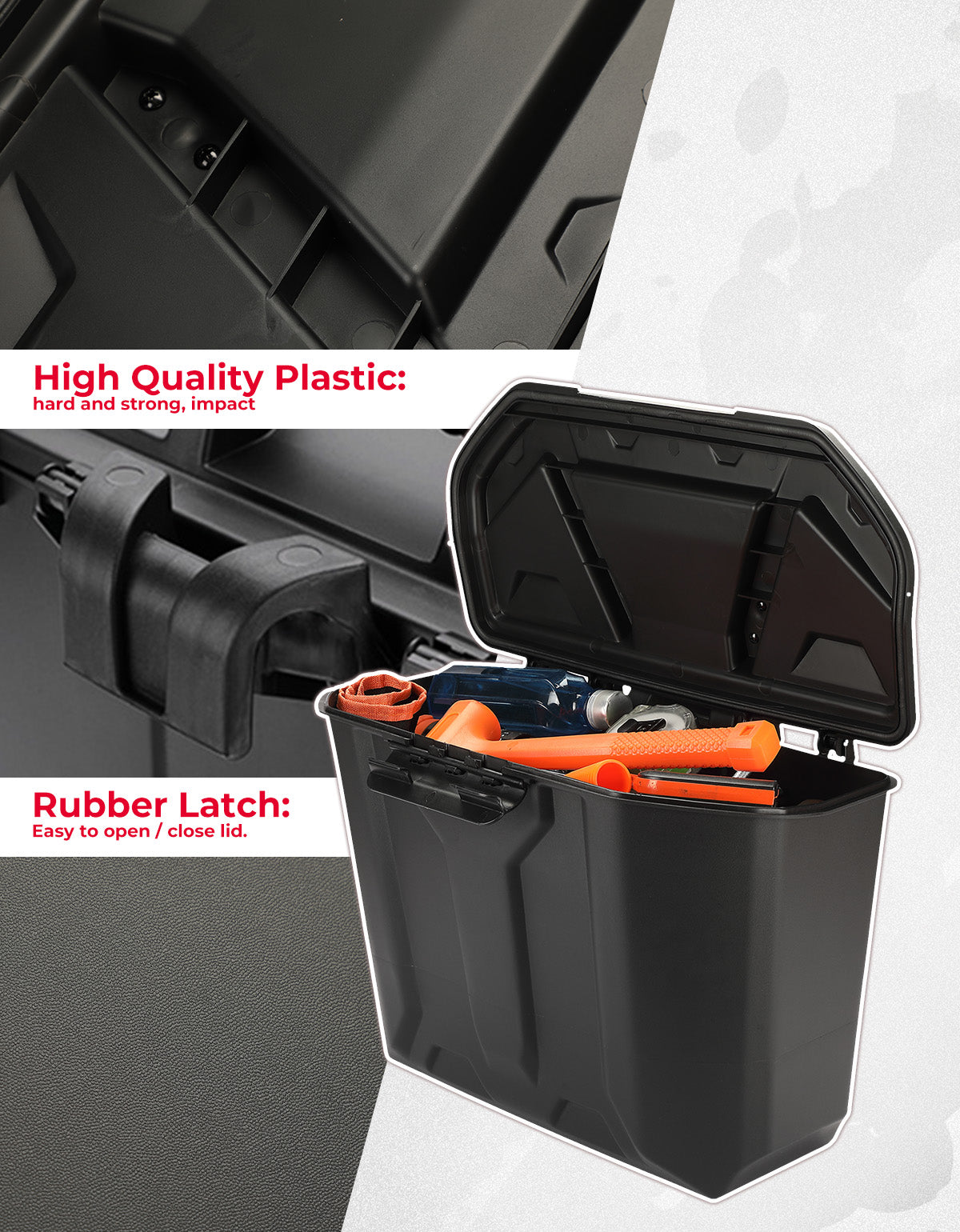 Photo of Removable Storage Bin / Box 14.7L for Can-Am Defender HD5|7|8|9|10 by Kemimoto - Premium for UTVs / Side by Sides
