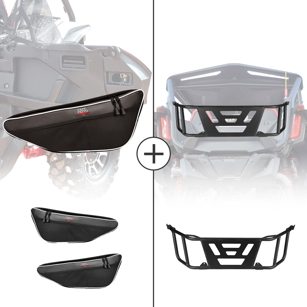 Photo of Kemimoto Door Bags & UTV Bed Tailgate for Talon 1000r 1000x 1000x-4 by Kemimoto - Premium for UTVs / Side by Sides
