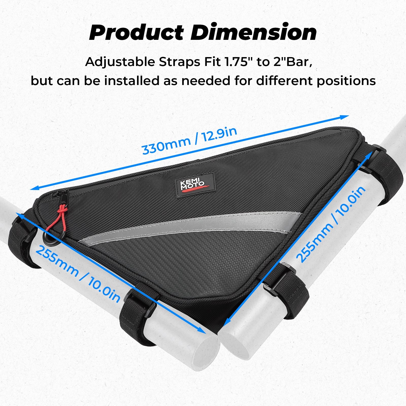 Photo of UTV Roll Bar Triangle Storage Bag by Kemimoto - Premium for UTVs / Side by Sides