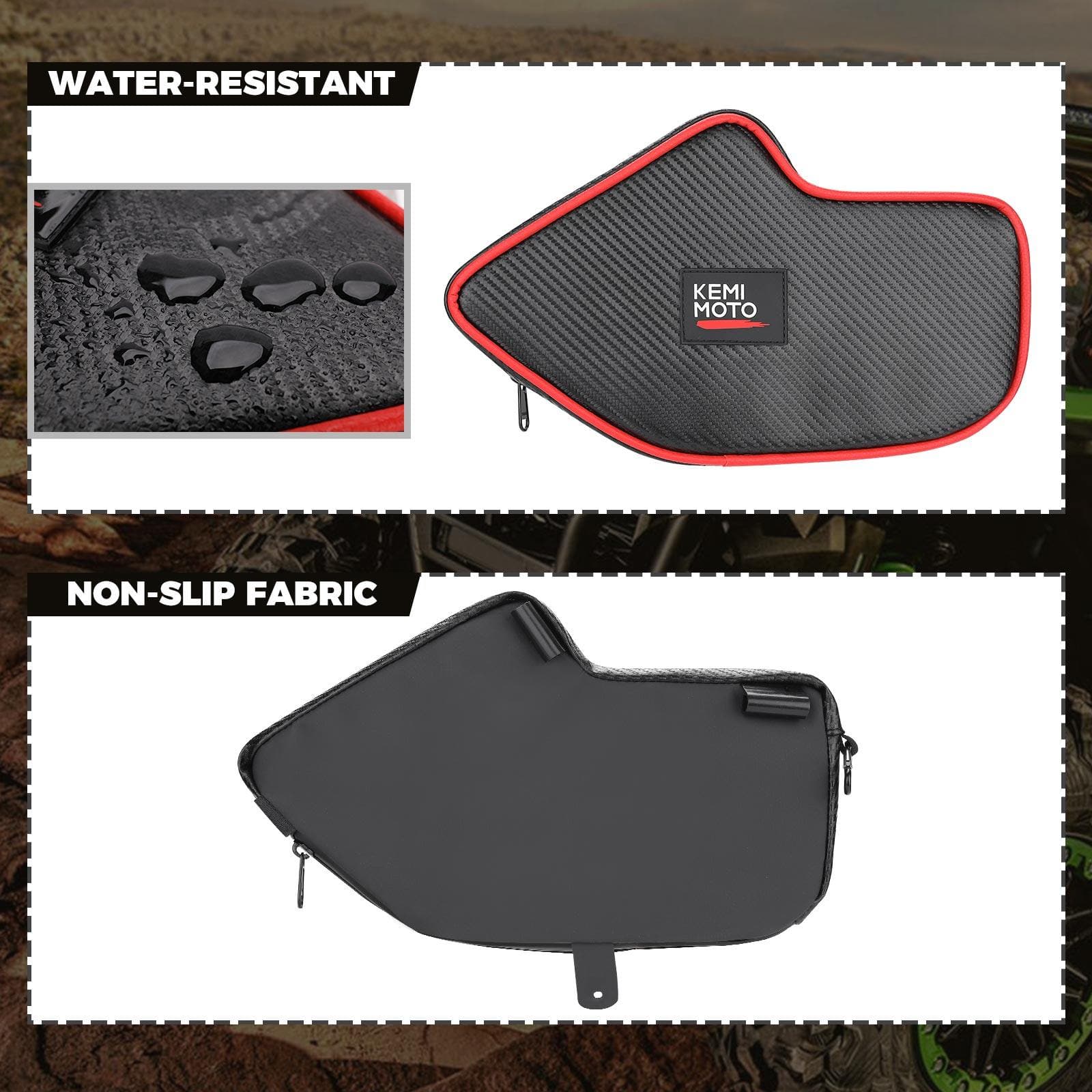 Photo of 1 Pair Protective Knee Pads for Kawasaki Teryx KRX 1000 by Kemimoto - Premium for UTVs / Side by Sides