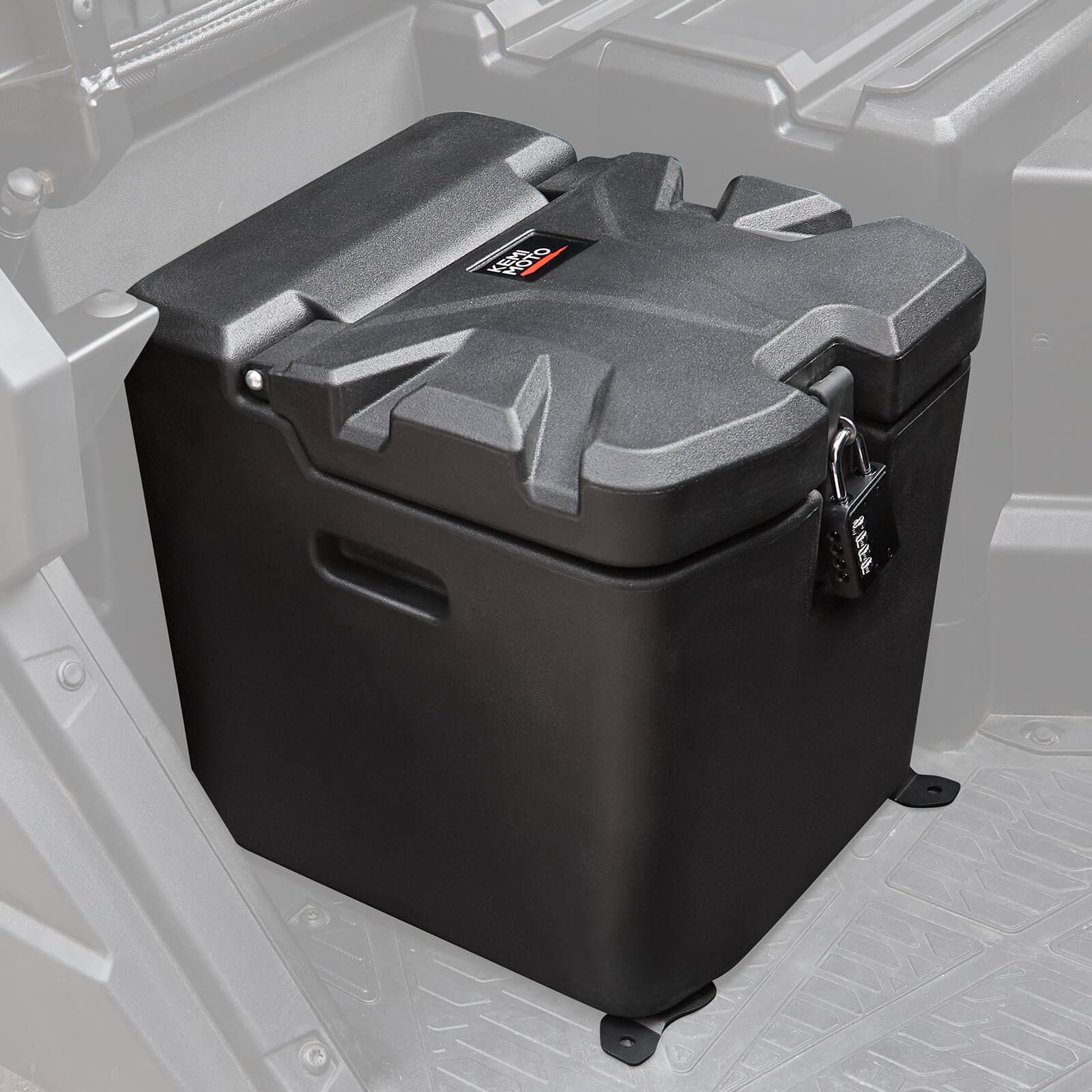 Photo of Under Seat Storage Box & Tail Light for Polaris Ranger by Kemimoto - Premium for UTVs / Side by Sides