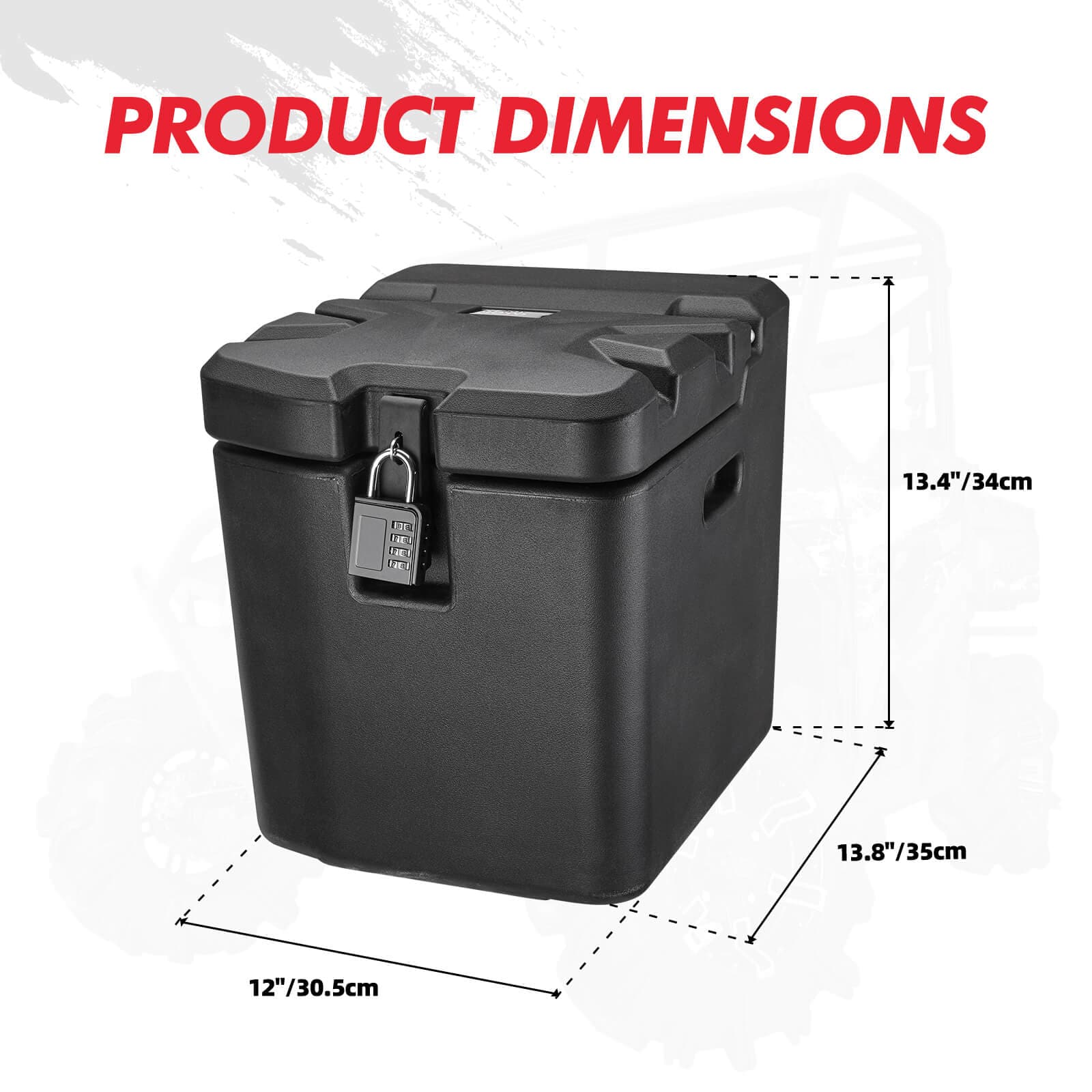 Photo of Under Seat Storage Box & Tail Light for Polaris Ranger by Kemimoto - Premium for UTVs / Side by Sides