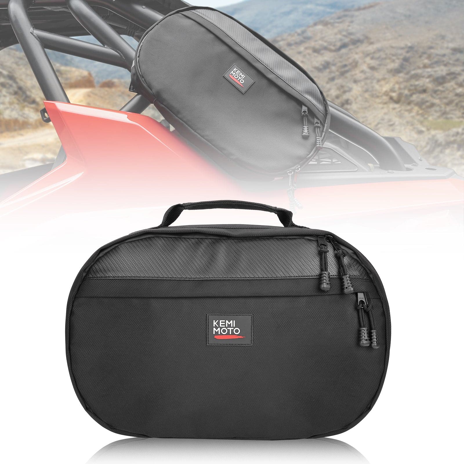 Photo of UTV Drive Belt Storage Bag with Reflective Strip by Kemimoto - Premium for UTVs / Side by Sides
