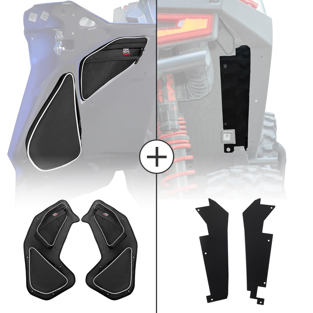 Photo of Rear Door Bags and Fender Flares for Polaris RZR by Kemimoto - Premium for UTVs / Side by Sides