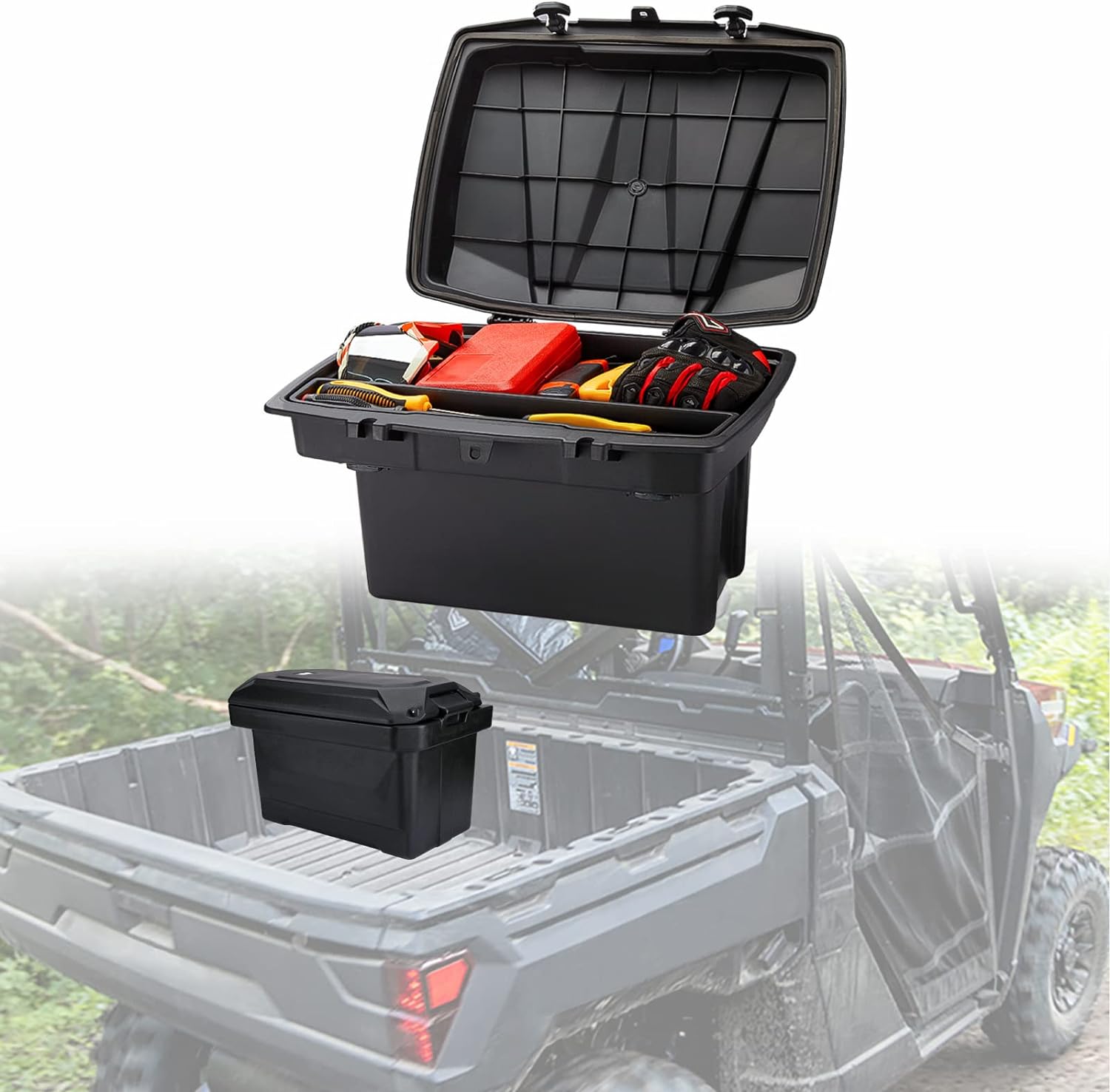 Photo of Removable 20L Cargo Storage Box for Can Am Defender HD5|7|8|9|10 by Kemimoto - Premium for UTVs / Side by Sides