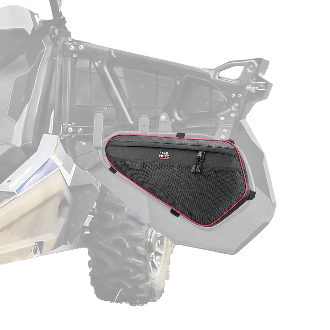 Photo of Lower Door Storage Bags for Polaris RZR 900 S 1000 S XP 1000 /Turbo 2014-2023 by Kemimoto - Premium for UTVs / Side by Sides