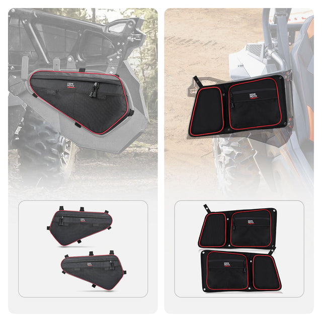 Photo of Lower Door Storage Bag & Rear Side Door Bags for Polaris RZR by Kemimoto - Premium for UTVs / Side by Sides