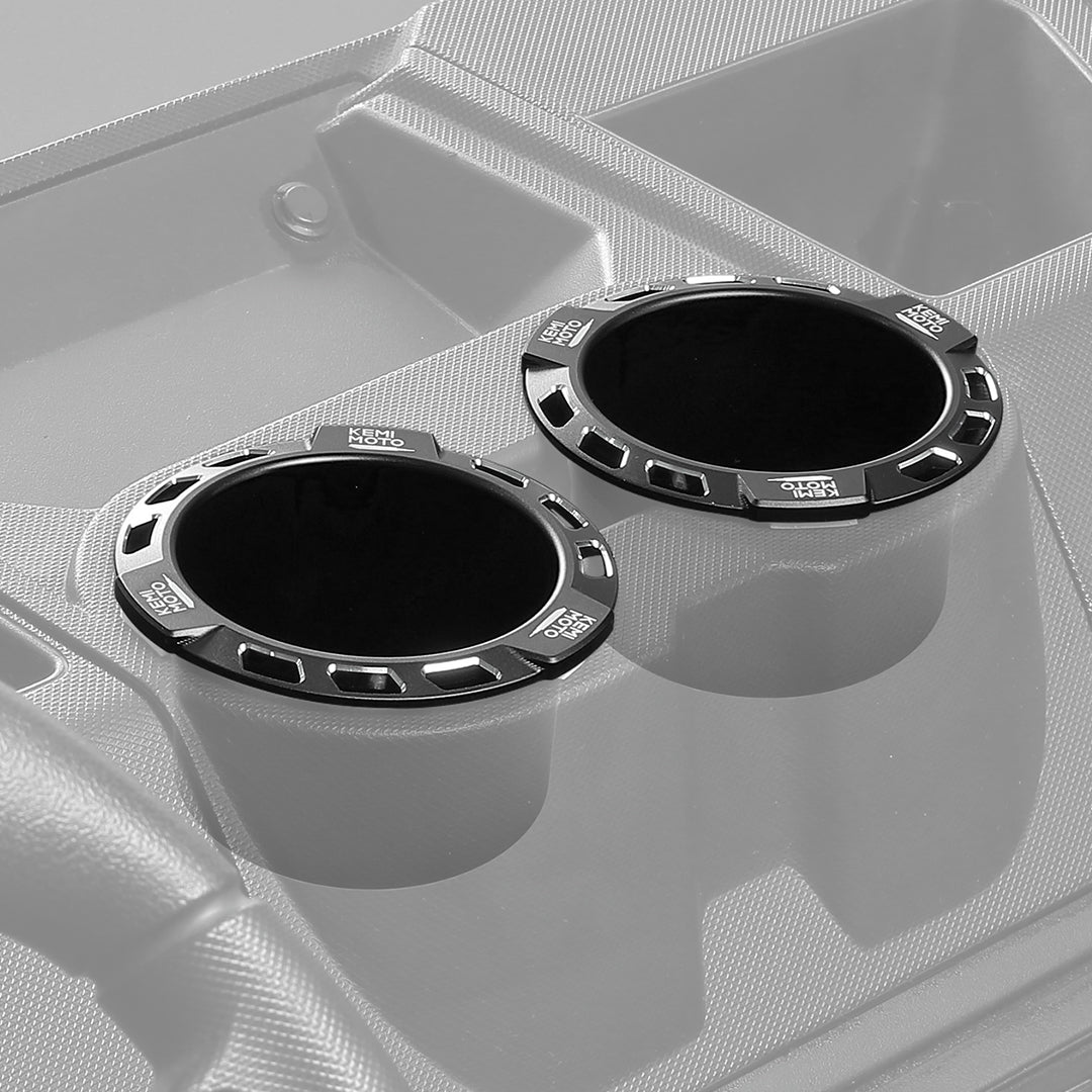 Photo of UTV CNC Aluminum Cup Holder for Polaris RZR/ Ranger (2 Pack) by Kemimoto - Premium for UTVs / Side by Sides