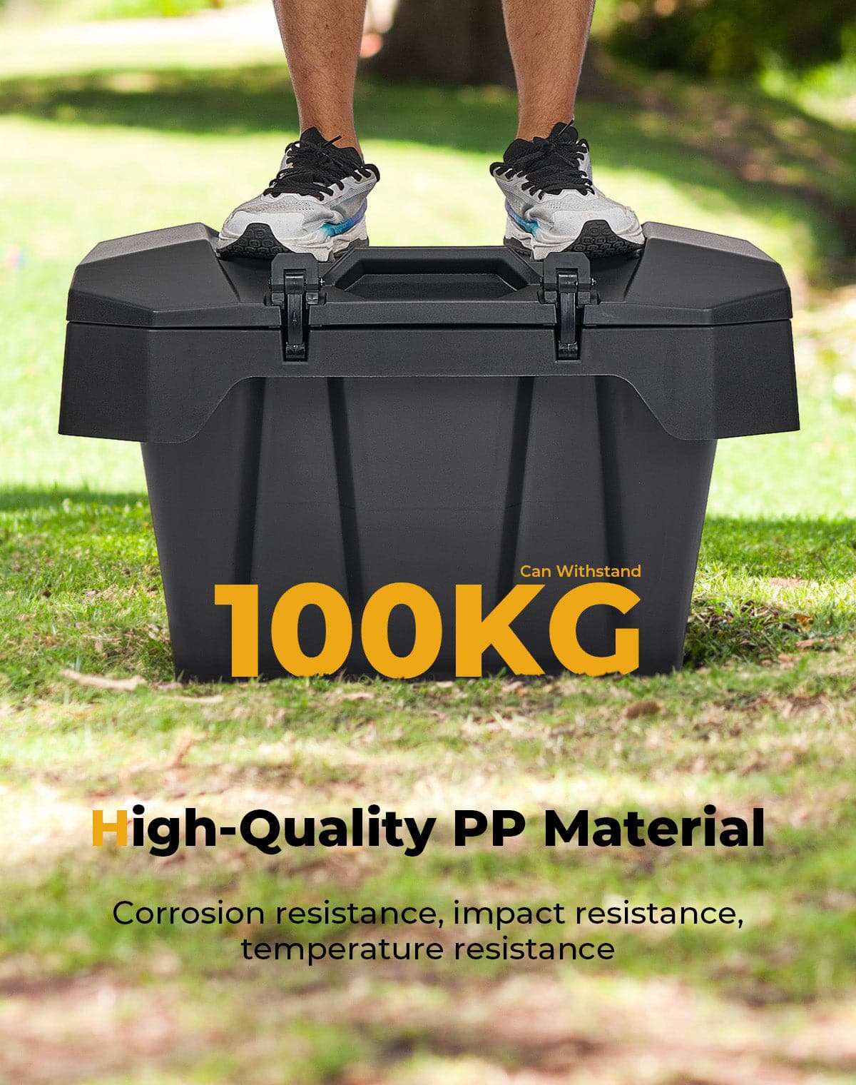 Photo of Rear Cargo Box 82QT for Polaris RZR XP 1000/4 1000 2024-2025 by Kemimoto - Premium for UTVs / Side by Sides