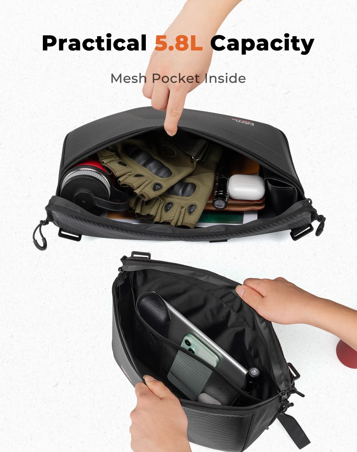 Photo of Kemimoto 1680D Storage Door Bags Semi-Rigid for Can-Am Maverick X3 by Kemimoto - Premium for UTVs / Side by Sides
