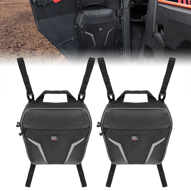 Photo of Universal Door Storage Bags for Polaris RZR, Ranger, Can-Am, CFMOTO by Kemimoto - Premium for UTVs / Side by Sides