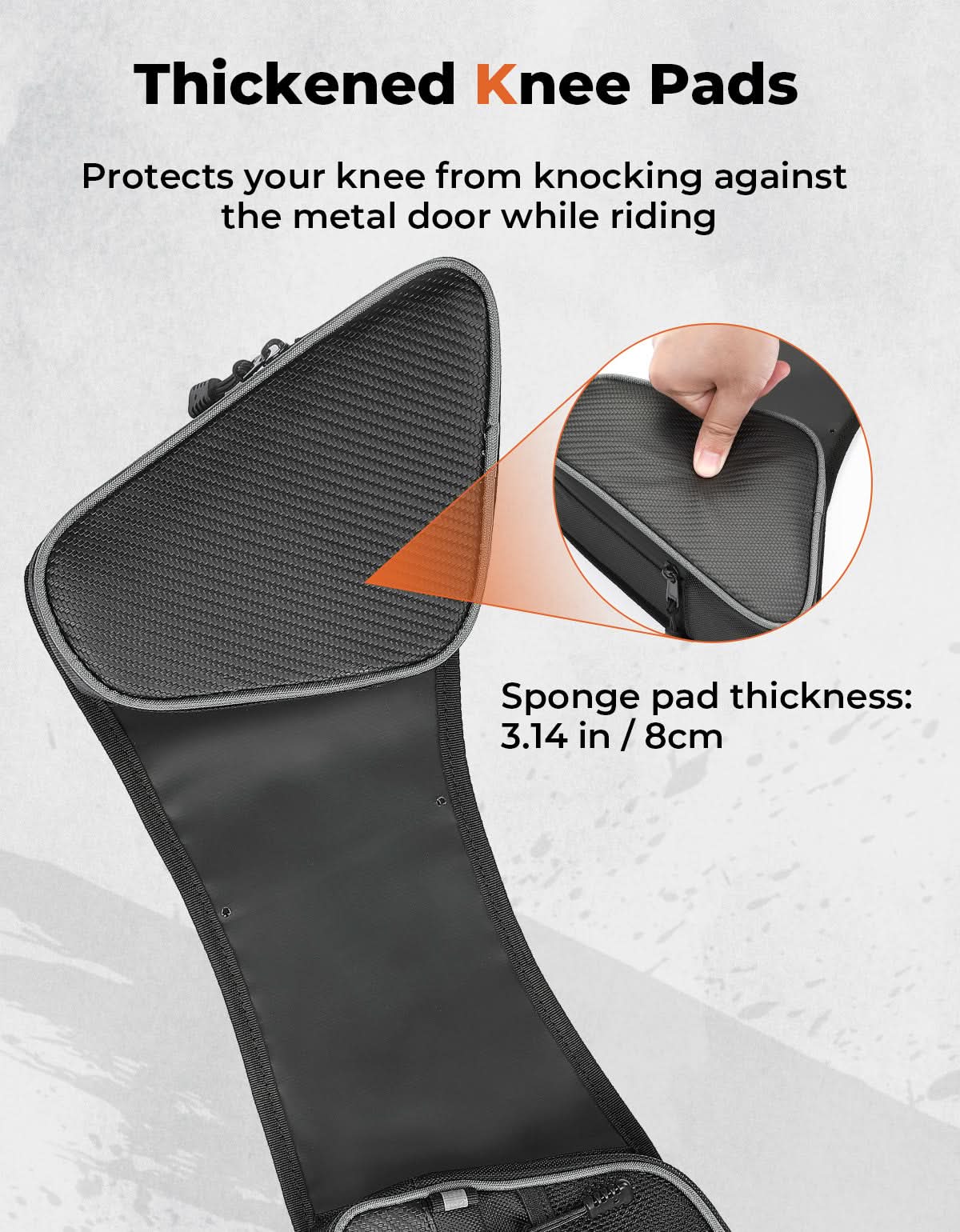 Photo of Kemimoto 1Pair Door Bags with Knee Pads for Can Am Commander by Kemimoto - Premium for UTVs / Side by Sides