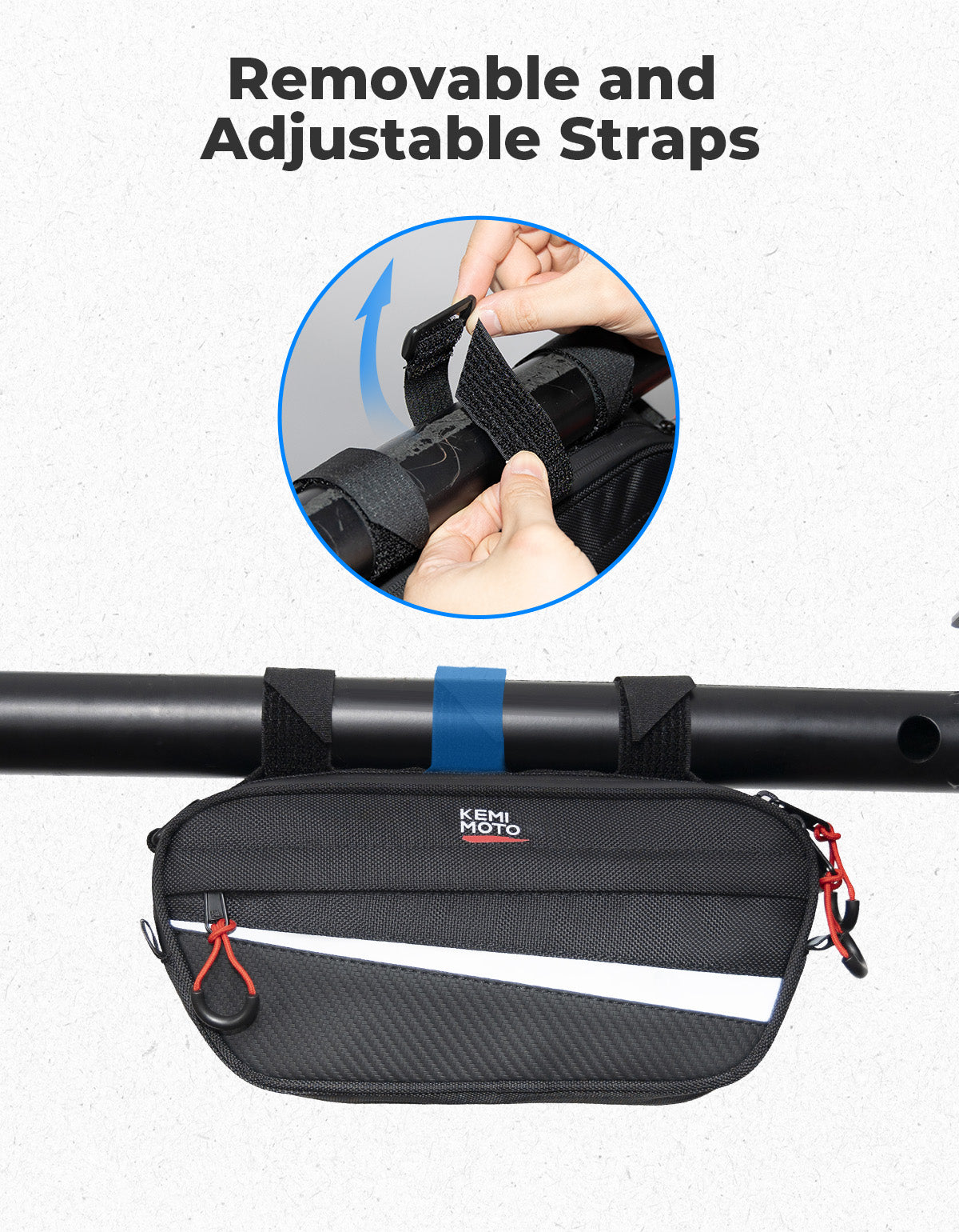 Photo of 1680D Storage Bag 11" x 5" for UTV ATV Golf Cart by Kemimoto - Premium for UTVs / Side by Sides