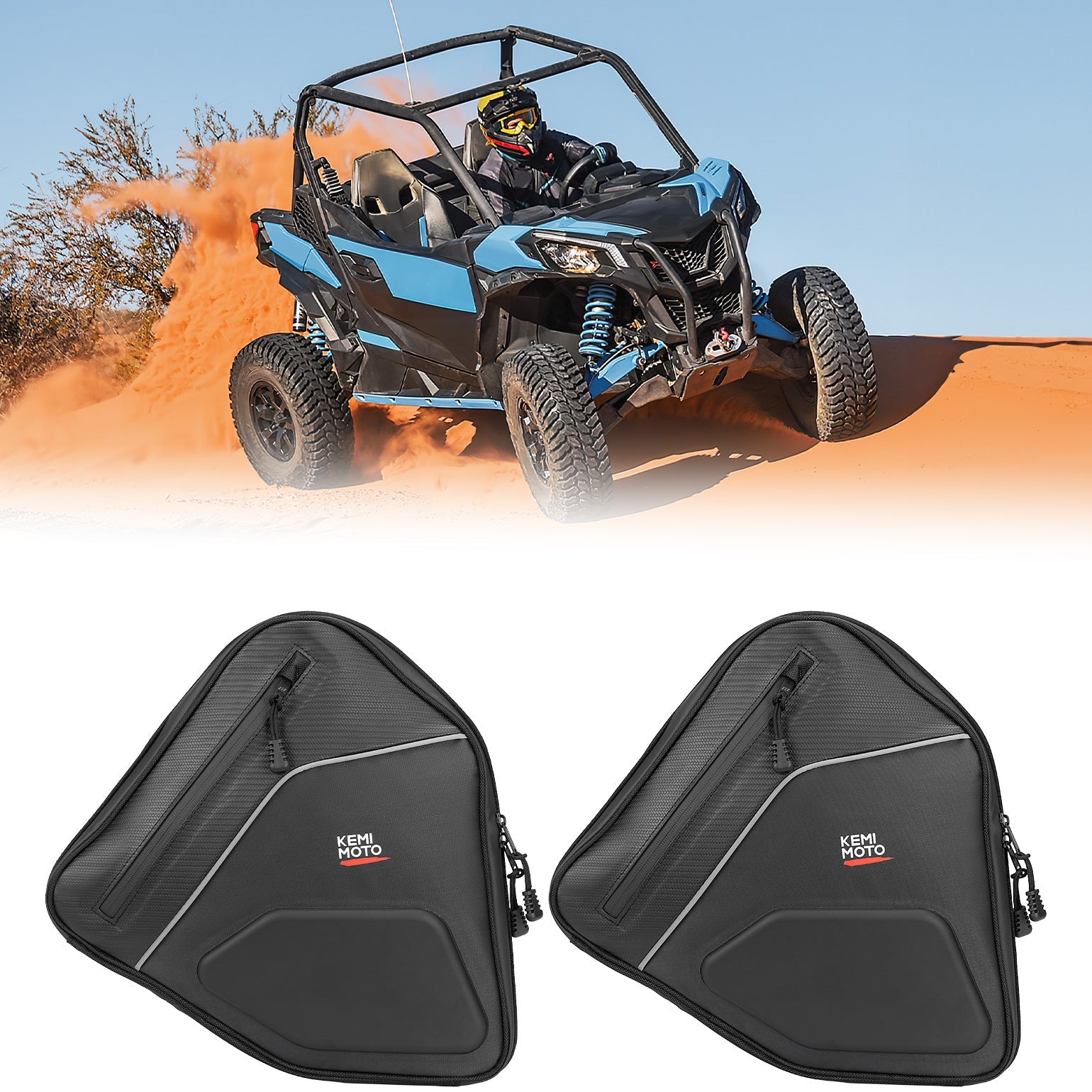 Photo of Kemimoto 1 Pair EVA Door Bags for Can-Am Maverick Sport Trail by Kemimoto - Premium for UTVs / Side by Sides
