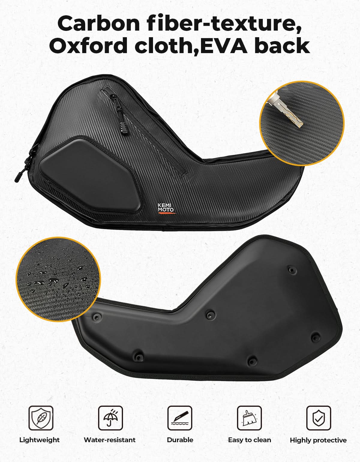 Photo of Kemimoto 6 Q Front Door Bags with Knee Pads for 2025 Polaris RZR by Kemimoto - Premium for UTVs / Side by Sides