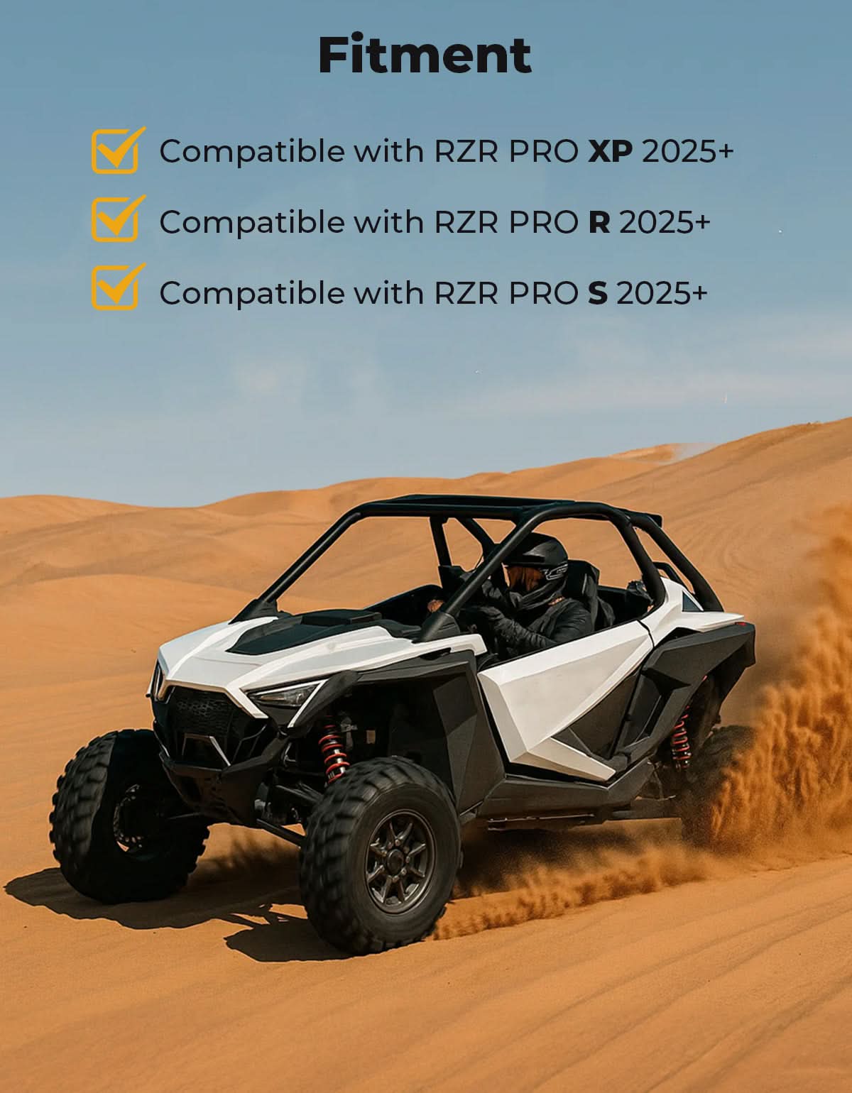 Photo of Kemimoto 6 Q Front Door Bags with Knee Pads for 2025 Polaris RZR by Kemimoto - Premium for UTVs / Side by Sides