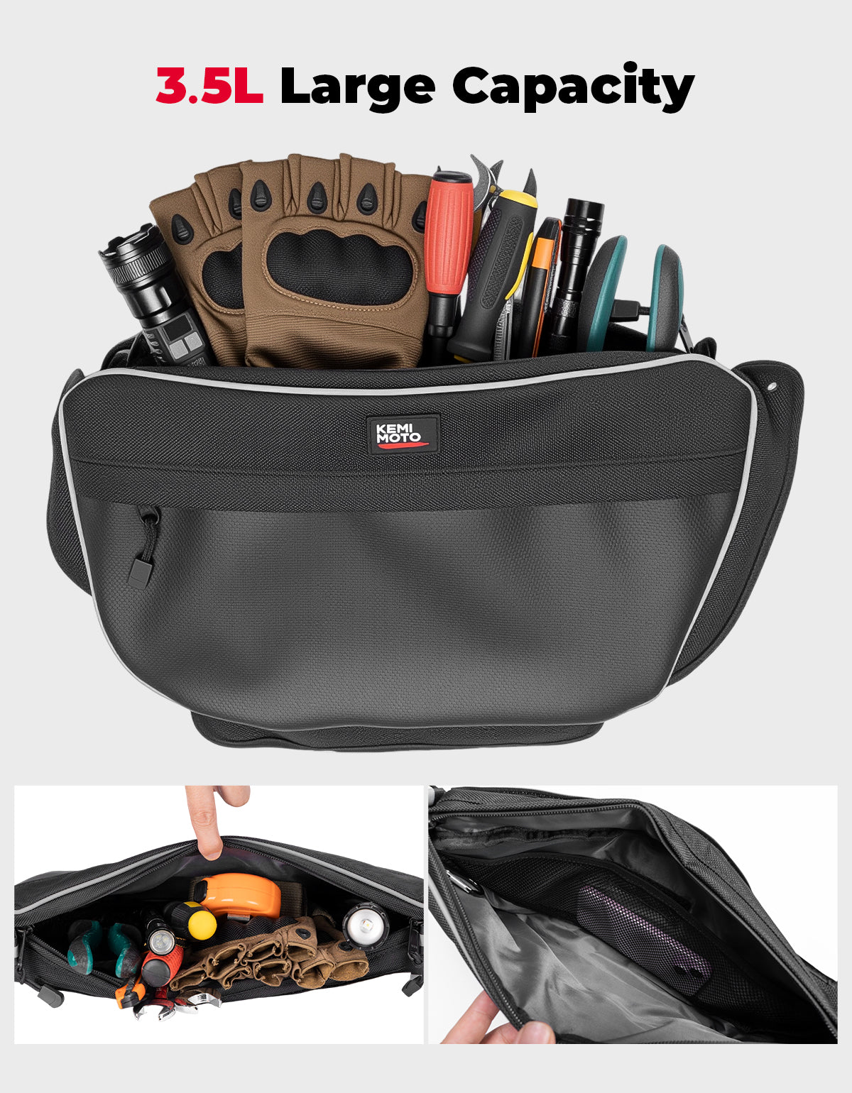 Photo of 3.5L Door Storage Bags For Wolverine RMAX by Kemimoto - Premium for UTVs / Side by Sides