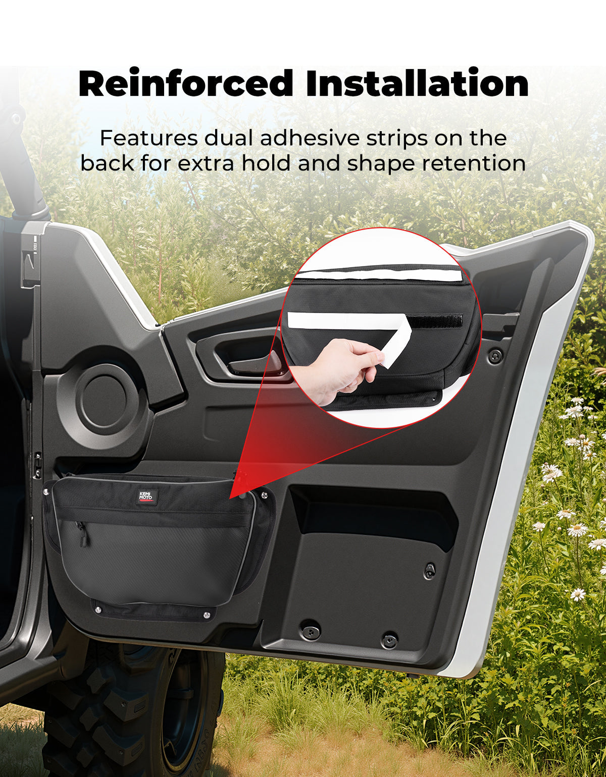 Photo of 3.5L Door Storage Bags For Wolverine RMAX by Kemimoto - Premium for UTVs / Side by Sides
