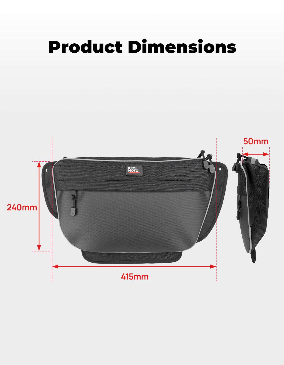 Photo of 3.5L Door Storage Bags For Wolverine RMAX by Kemimoto - Premium for UTVs / Side by Sides