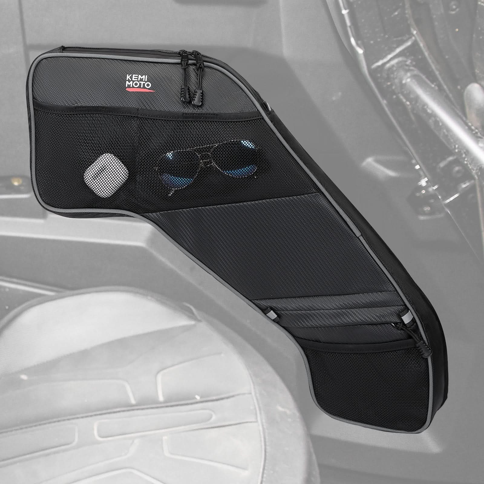 Photo of UTV Rear Door Bags with Knee Pad for Polaris General 4 1000 /XP 4 1000 2017-2025 by Kemimoto - Premium for UTVs / Side by Sides