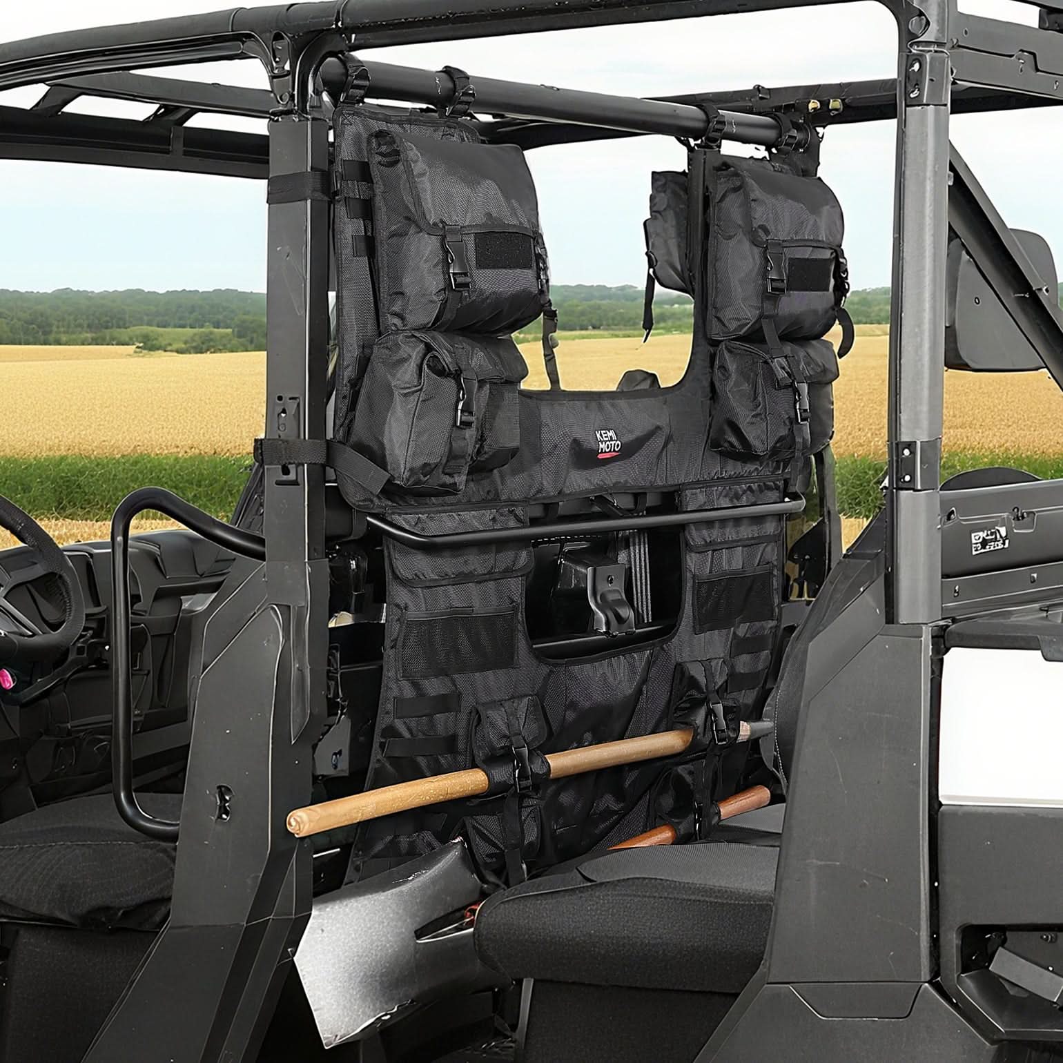 Photo of UTV Tool Bag Rack Heavy Duty Canvas Seat Back Rack for Polaris Ranger | Can Am | CFMOTO by Kemimoto - Premium for UTVs / Side by Sides