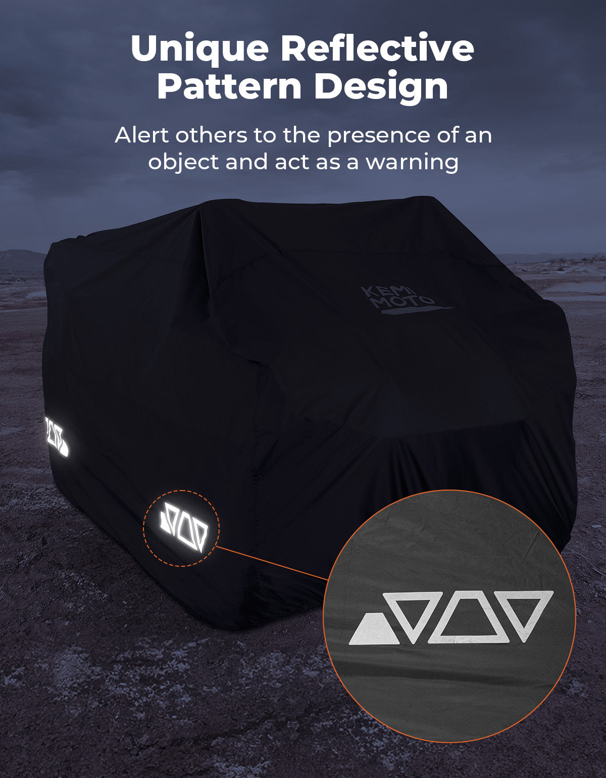 Photo of Universal ATV Waterproof Cover 96'' X 49'' X 47'' 300D Oxford fabric by Kemimoto - Premium for UTVs / Side by Sides