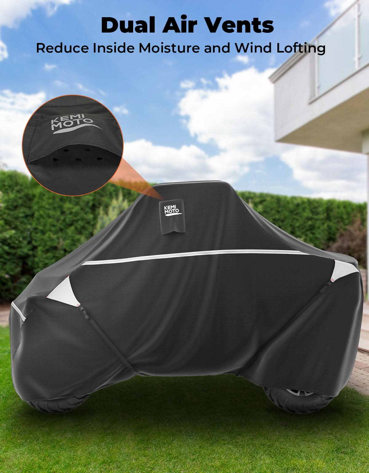 Photo of 2-Seater UTV Trailering Cover for Ranger,Defender, Uforce, Mule by Kemimoto - Premium for UTVs / Side by Sides
