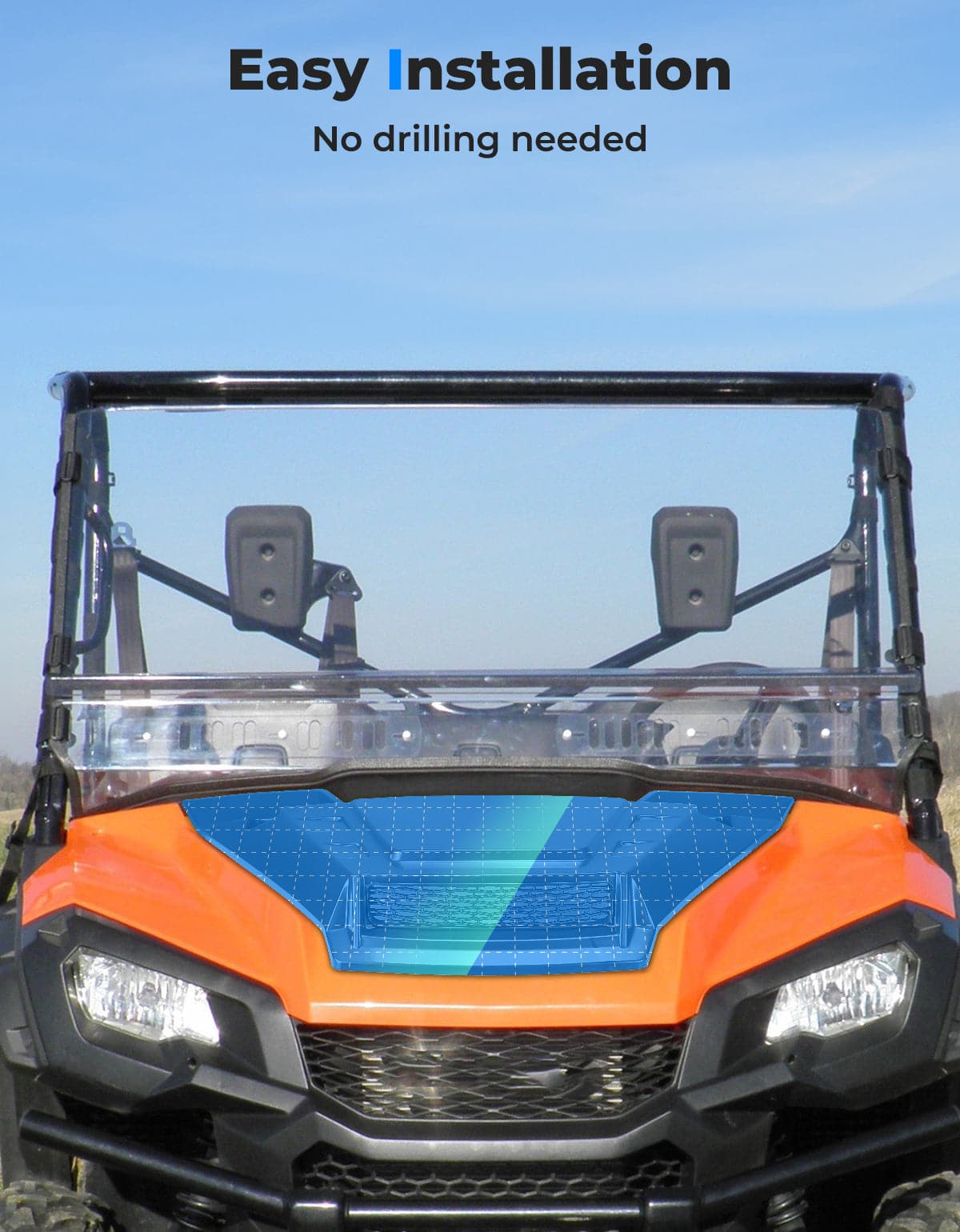 Photo of Sport Hood Scoop with Mesh for Pioneer 1000 2016-2025 by Kemimoto - Premium for UTVs / Side by Sides