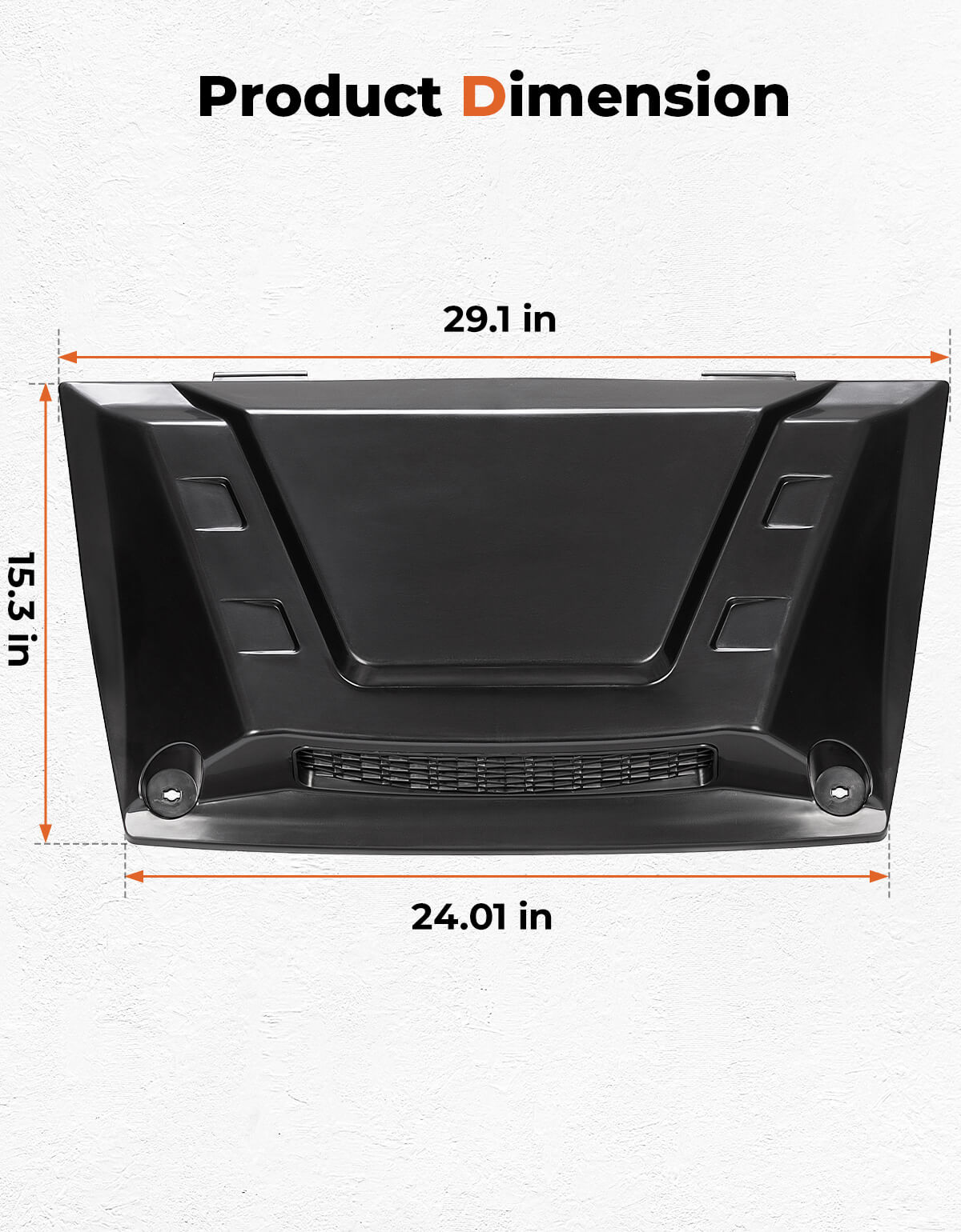 Photo of UTV Hood Scoop for Kawasaki Mule Pro FXT DXT DX FX by Kemimoto - Premium for UTVs / Side by Sides