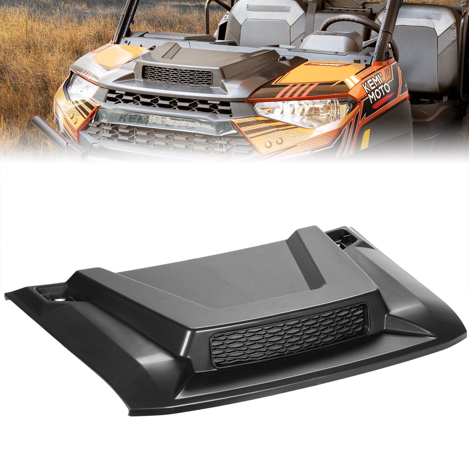 Photo of Kemimoto Hood Scoop for Polaris Ranger XP 1000/ Crew 2018-2024 by Kemimoto - Premium for UTVs / Side by Sides