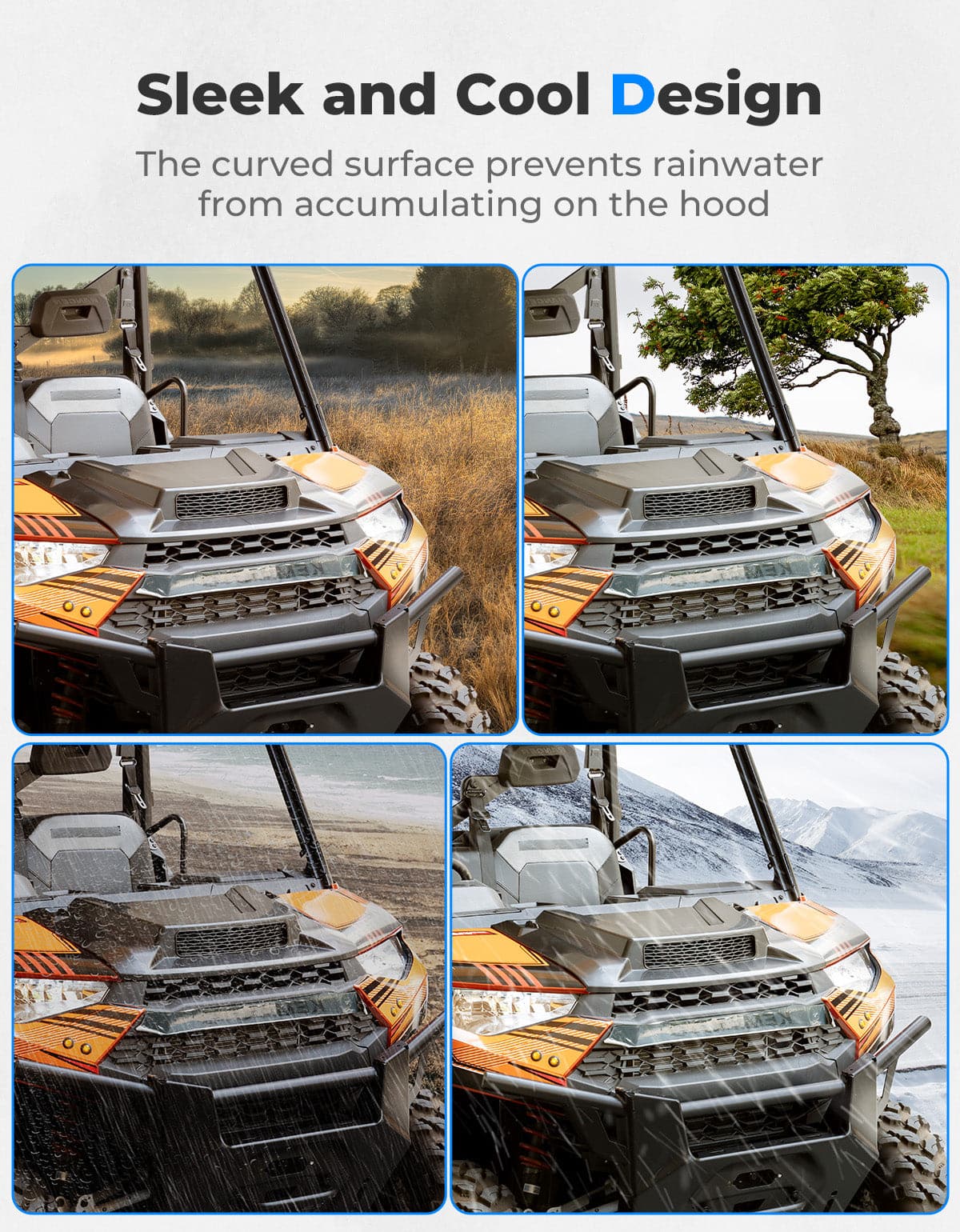 Photo of Kemimoto Hood Scoop for Polaris Ranger XP 1000/ Crew 2018-2024 by Kemimoto - Premium for UTVs / Side by Sides