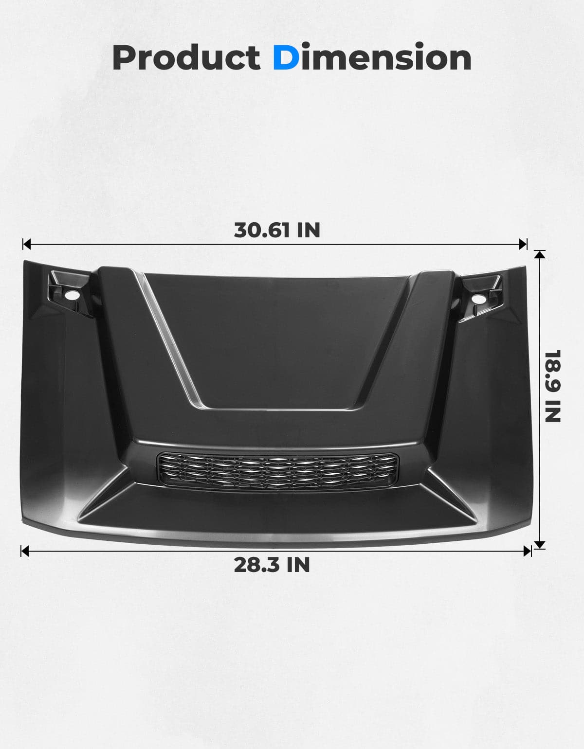Photo of Kemimoto Hood Scoop for Polaris Ranger XP 1000/ Crew 2018-2024 by Kemimoto - Premium for UTVs / Side by Sides