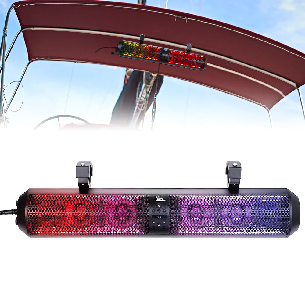 Photo of 28 Inch RGB Bluetooth Soundbar for Boats by Kemimoto - Premium for UTVs / Side by Sides